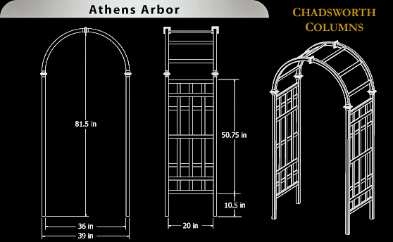 Athens Vinyl Arbor Design Specifications