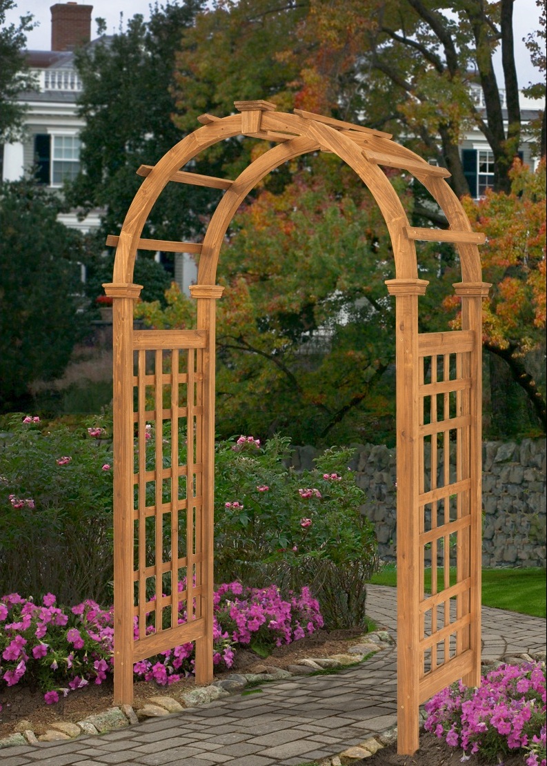 Rosewood Arbor - Wooden Outdoor Arbor Design