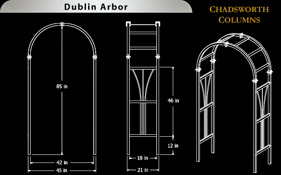 Dublin Vinyl Arbor Design Specifications