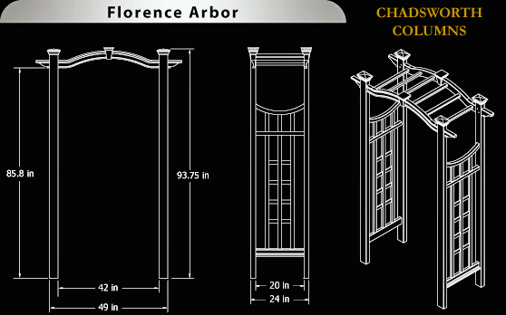 Florence Vinyl Arbor Design Specifications