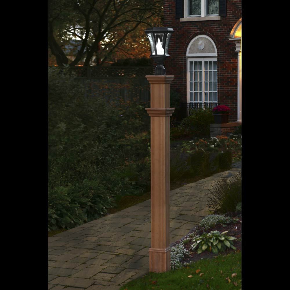 Charleston Lamp Post Design Cedar Wood Color Vinyl Street Posts