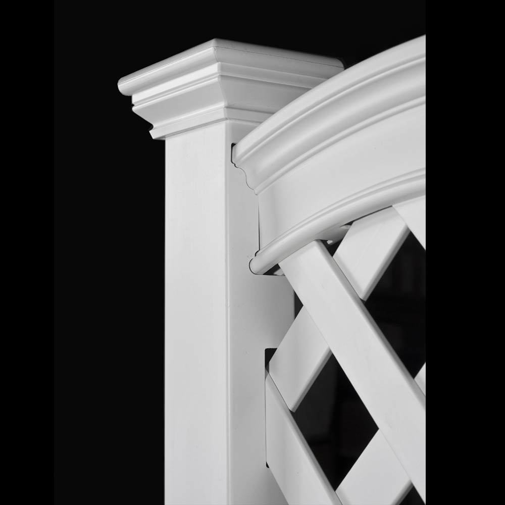 Planter Box with Trellis Design Advanced Vinyl Material Chadsworth