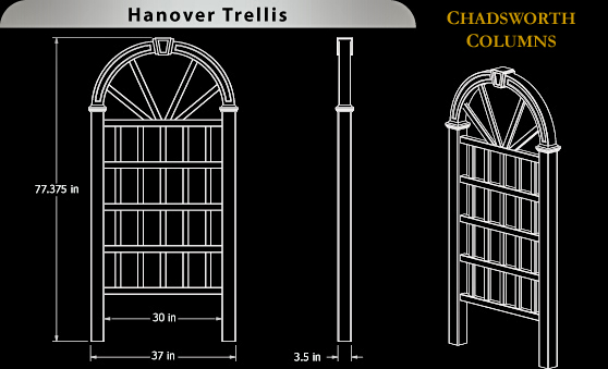 Hanover Vinyl Trellis Design Specifications