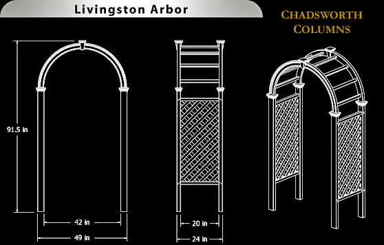 Livingston Vinyl Arbor Design Specifications
