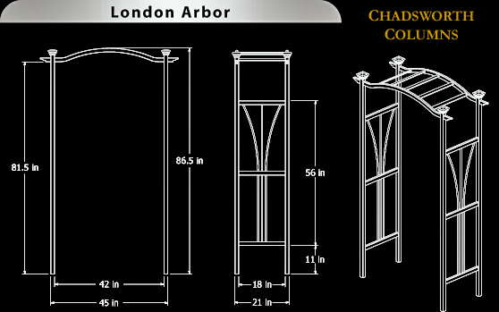 London Vinyl Arbor Design Specifications