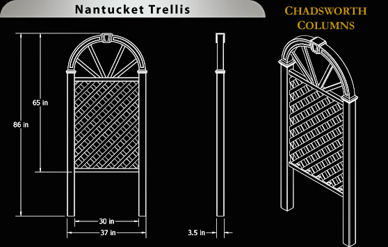 Nantucket Vinyl Trellis Design Specifications