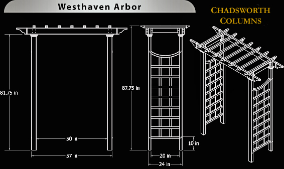 Westhaven Vinyl Arbor Design Specifications