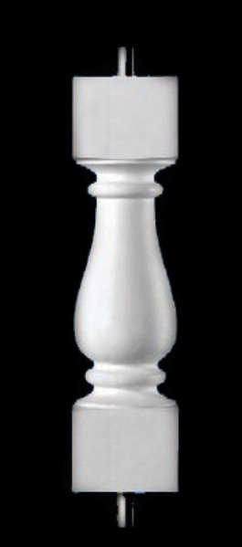 Wilmington-19 Baluster with Choice of Stair Baluster for Custom Balustrade Systems - Classic Stone Material by Chadsworth Columns: shop.columns.com