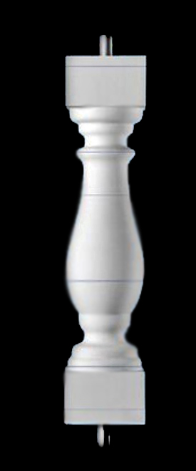 Wilmington-24 Baluster or Choice of Stair Baluster for Custom Balustrade Systems - Classic Stone Material by Chadsworth Columns: shop.columns.com