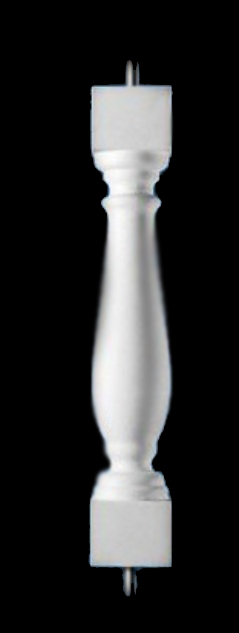 Wilmington Slim Baluster for Custom Balustrade Systems - Classic Stone Material by Chadsworth Columns: shop.columns.com