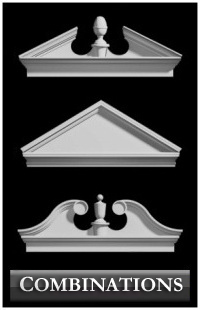 Interior and Exterior Polyurethane Combination Series - Pediments and Moldings for Decorative Entryways - Beautiful Home Product Designs by Shop.columns.com - Chadsworth Columns - 1-800-486-2118