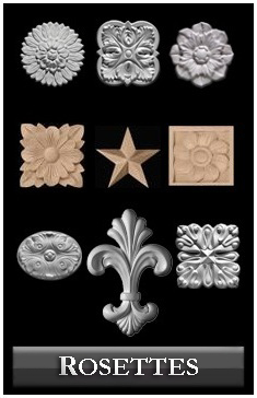 Ceiling & Wall Rosettes - Architectural Millwork by Chadsworth Columns: shop.columns.com - 1.800.265.8667