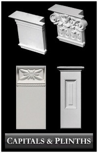 Decorative Entryway Capitals and Plinths - Architectural Pilaster Capitals and Pilaster Plinths by Shop.columns.com - Chadsworth Home Products - 1-800-486-2118