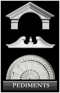 Decorative Polyurethane Entryway Pediments - Beautiful Exterior and Interior Home Products by Shop.columns.com - Chadsworth Columns - 1-800-486-2118