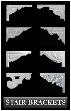 Stair Brackets - Architectural Millwork by Chadsworth Columns: shop.columns.com - 1.800.265.8667