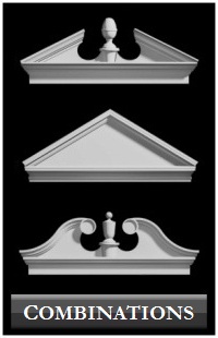 Interior and Exterior Polyurethane Combination Series - Pediments and Moldings for Decorative Entryways - Beautiful Home Product Designs by Shop.columns.com - Chadsworth Columns - 1-800-486-2118