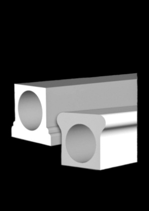 Polyurethane 2 x 3 Top and Bottom Balustrade Railings - Chadsworth Columns - Shop.columns.com