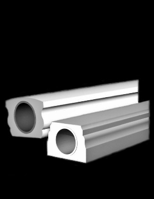 Polyurethane 4 x 6 Top and Bottom Balustrade Railings - Chadsworth Columns - Shop.columns.com