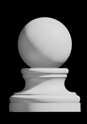 9" Ball Finial - Polyurethane Decorative Finials - Shop.columns.com