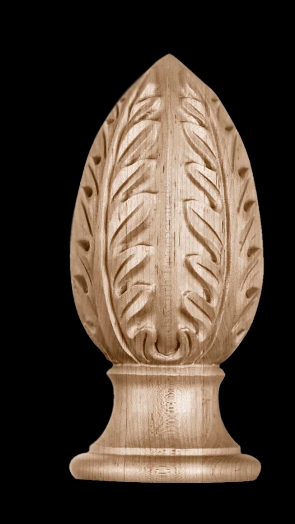 Acanthus Leaf Wood Finial - Architectural Home Additions - Chadsworth Columns