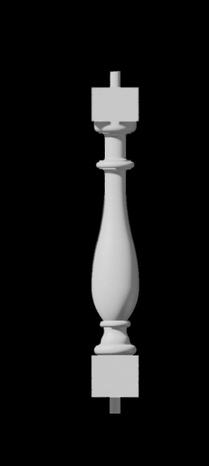 Bellefont Baluster Post - Polyurethane Material