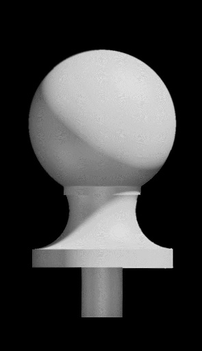 Columbia Ball Top Finial - Polyurethane Decorative Finials - Shop.columns.com