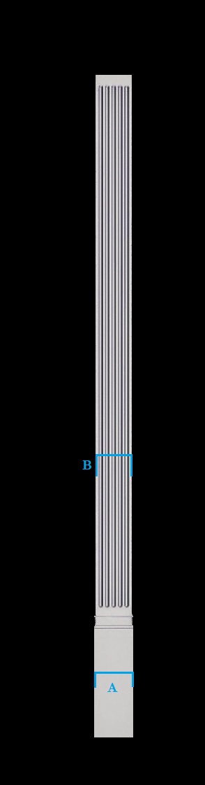 Square half column pilaster designs, fluted entryway pilaster from Chadsworth Columns - Shop.columns.com - 1-800-486-2118