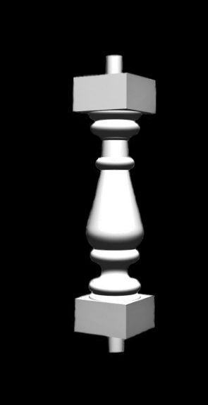 Georgian Baluster Post - Polyurethane Material