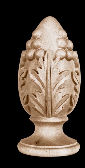 Grape Finial - Decorative Wood Carved Home Products - Shop.columns.com - 1-800-486-2118