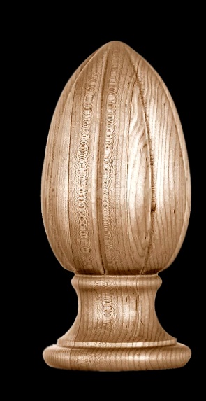 Reeded Wood Finial - Decorative Wood Finials from Shop.columns.com - 1-800-486-2118