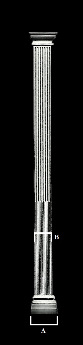 Robyn Square Fluted Pilaster Design - Home Entryway Designs, decorative pilasters for interior and exterior use - Shop.columns.com - 1-800-486-2118
