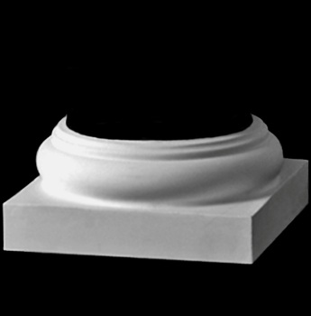 Polyurethane Tuscan Column Base - For A Round, Non-Tapered Column