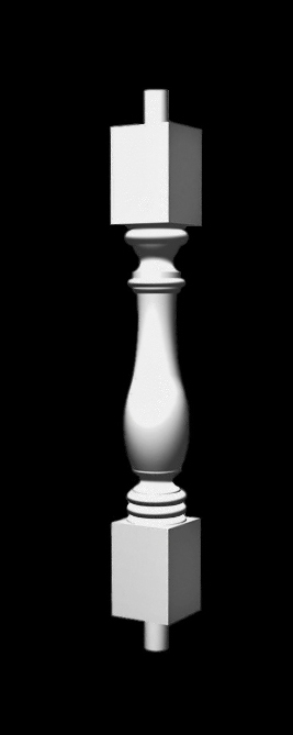 Decorative Polyurethane Baluster Design - For Porch Balustrades