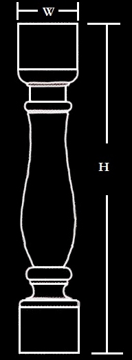 Palladian Polyurethane Baluster Design - Exterior High-Quality Polyurethane Balusters for Porch, Deck, Balcony and Stairway Balustrade Systems - Chadsworth Columns - Shop.columns.com - 1-800-486-2118