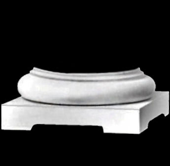 Tuscan Polyurethane Base Molding and Plinth for a round, tapered (plain or fluted) exterior wood column shaft.  Typically used with - Chadsworth Columns: shop.columns.com