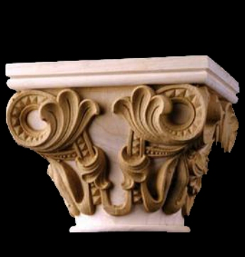 Ionic Order - Round, interior wood capital