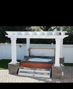 Fiberglass Columns Outdoor Pergola Kit - Column Centers: 8' x 8' - Chadsworth Columns: shop.columns.com  1.800.265.8667