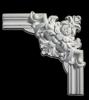 System B - Polyurethane Bellflower Panel Corner - Chadsworth Columns - shop.columns.com