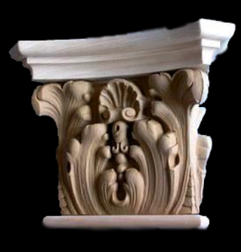 Modern Renaissance Verona Wood Pilaster Capital