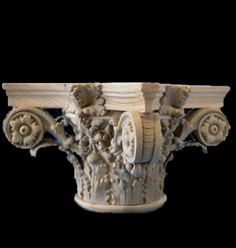 Italian Renaissance Zorzi Round Wood Capital