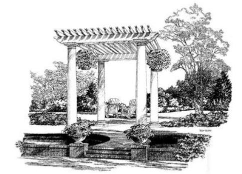Freestanding Garden Pergola with 4 columns - Chadsworth Columns: shop.columns.com