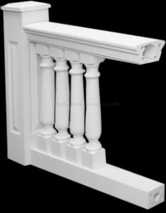 Classic Stone Custom Balustrade System - Balustrade Design Option #5 - Chadsworth Columns: shop.columns.com