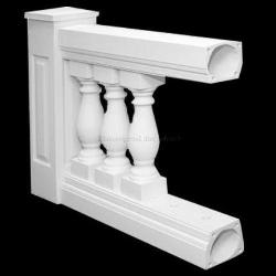 Classic Stone Custom Balustrade System - Balustrade Design Option #4 - Chadsworth Columns: shop.columns.com