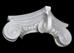 Round Greek Angular Ionic Capital