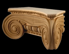 Greek Angular Ionic Minerva Polias Wood Capital - interior Wood Capitals