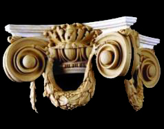 Ionic Capital - Round, Interior wood column capital
