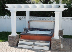 Fiberglass Columns Outdoor Pergola Kit - Column Centers: 8' x 8' - Chadsworth Columns: shop.columns.com  1.800.265.8667