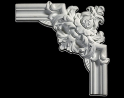 System B - Polyurethane Bellflower Panel Corner - Chadsworth Columns - shop.columns.com