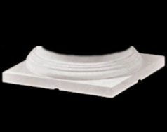 Roman Doric Polyurethane Colonial Base Molding and Plinth.  Designed for use with a round, tapered (plain or fluted) column shaft.  Chadsworth Columns: shop.columns.com