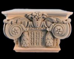 Wood Pilaster Capital - Modern French with Necking